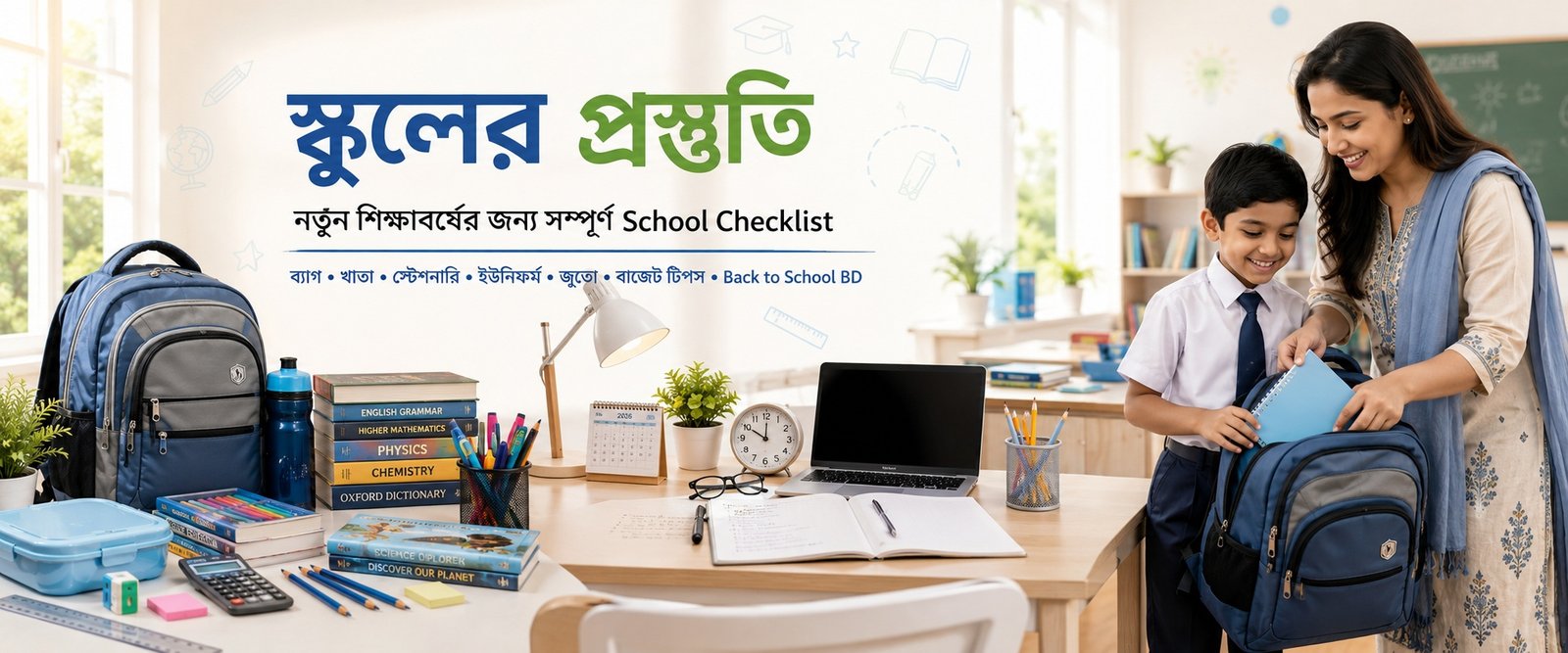 বাচ্চাদের পড়ার সামগ্রী, স্কুল ব্যাগ ও স্টেশনারি কেনার সম্পূর্ণ গাইড (বাংলাদেশ)