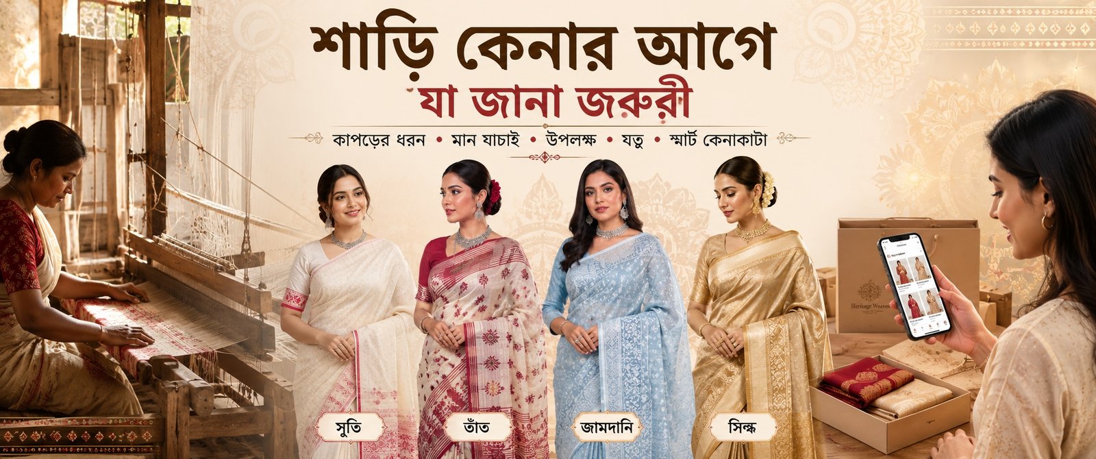 শাড়ি কেনার আগে যা জানা জরুরি: নতুনদের জন্য সম্পূর্ণ গাইড