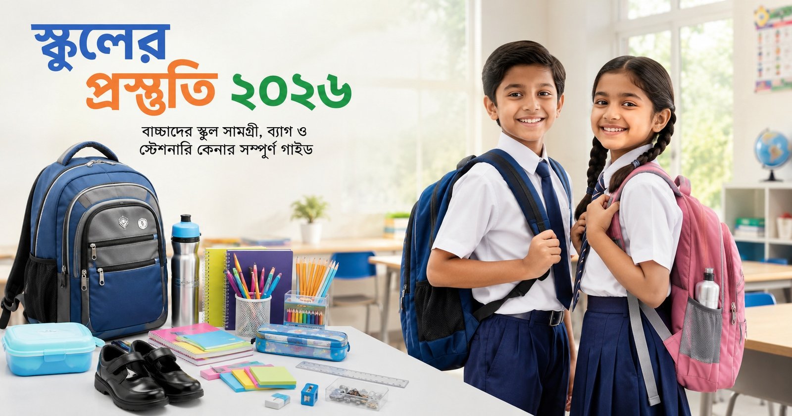 বাচ্চাদের পড়ার সামগ্রী, স্কুল ব্যাগ ও স্টেশনারি কেনার সম্পূর্ণ গাইড (বাংলাদেশ)